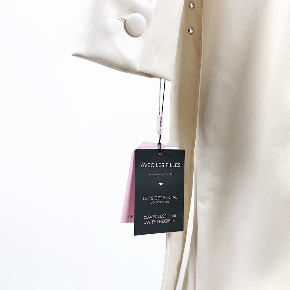 Avec Les Filles | Faux Leather Belted Long Coat | NWT - Picture 10 of 12